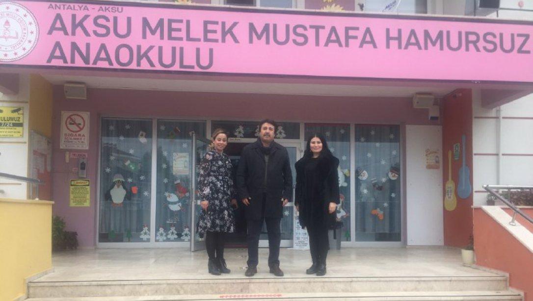 İlçe Milli Eğitim Müdürümüz Yakup Hoplar, Ahenk projesi kapsamında Aksu Melek Mustafa Hamursuz Anaokulu Müdürlüğünü ziyaret etti.