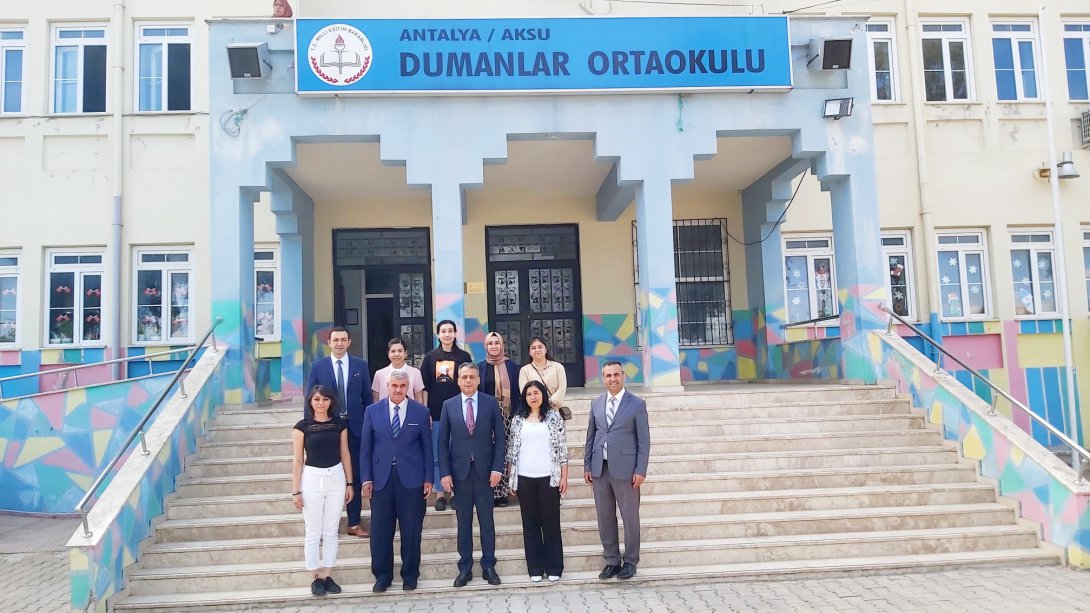  Aksu Kaymakamımız Sayın Ahmet Hikmet ŞAHİN Dumanlar İlkokulu /Ortaokulu Müdürlüğünü ziyaret etti.