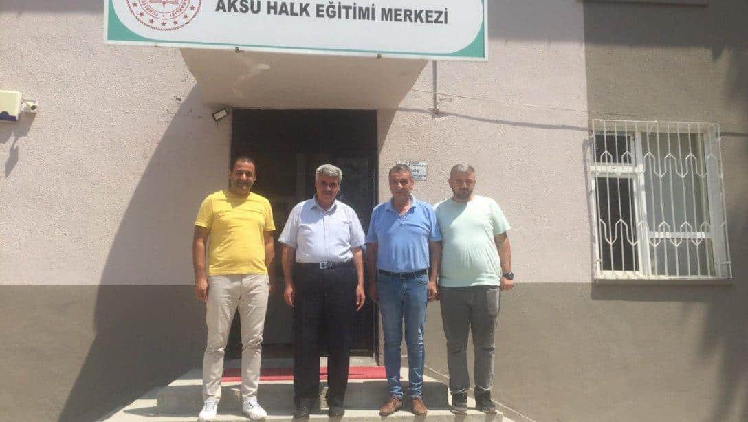 İlçe Milli Eğitim Müdürümüz Süleyman GÖKÇEN Aksu Halk Eğitim Merkezi Müdürlüğünü ziyaret etti.