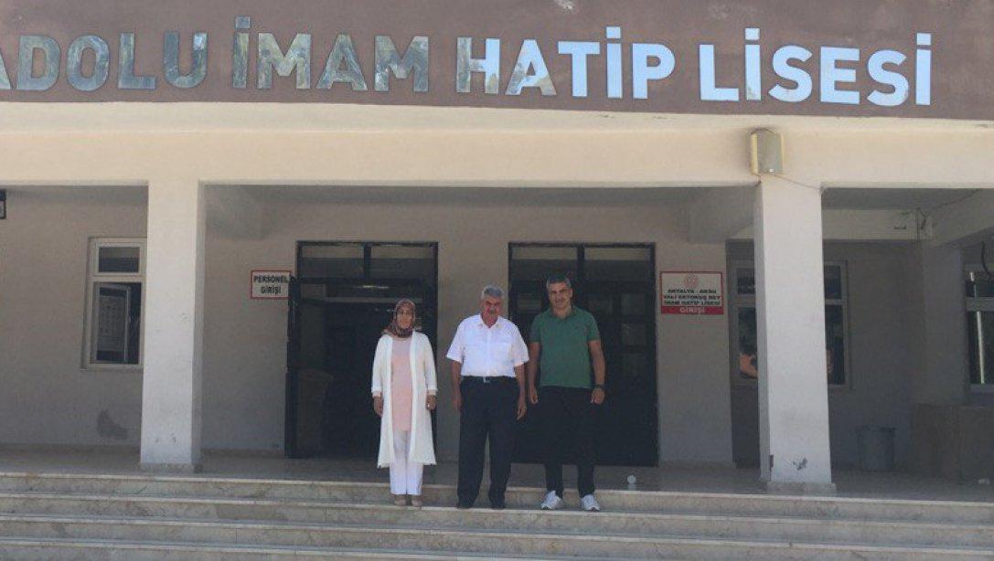 İlçe Milli Eğitim Müdürümüz Süleyman GÖKÇEN Aksu Vali Ertokuş Bey Anadolu İmam Hatip Lisesi Müdürlüğünü ziyaret etti. 