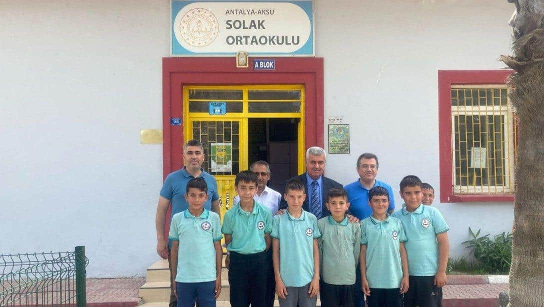 İlçe Milli Eğitim Müdürümüz Sayın Süleyman GÖKÇEN'in Solak İlkokulu/Ortaokulu Ziyareti