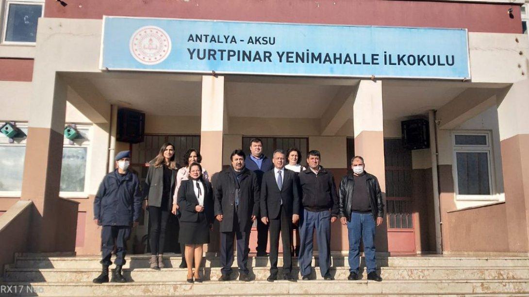 Aksu Kaymakamımız Sayın Ahmet Hikmet Şahin Yurtpınar Yenimahalle İlkokulu Müdürlüğünü ziyaret etti.
