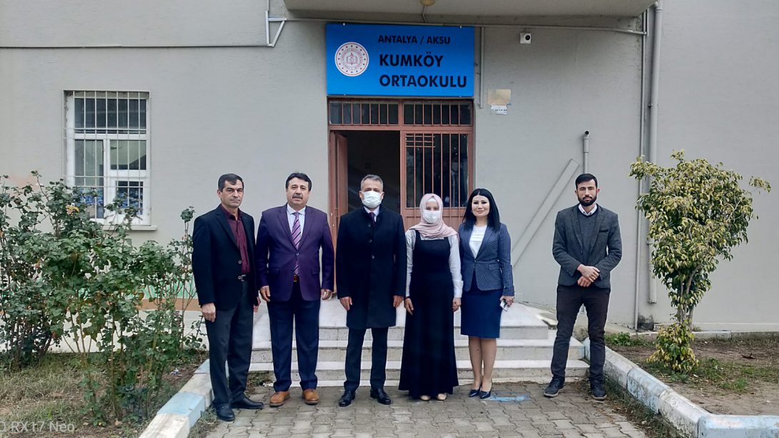 Aksu Kaymakamımız Sayın Ahmet Hikmet Şahin Kumköy İlkokulu/Ortaokulu Müdürlüğünü Ziyaret Etti.